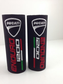 Fork cover for Ducati Multistrada 1200 Enduro -white logo 