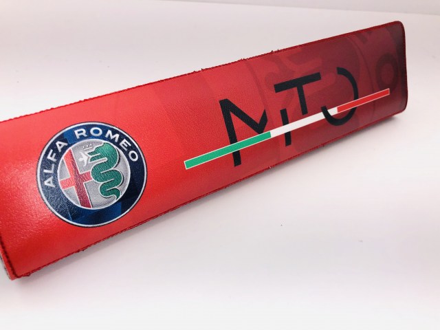 Car Seat Belt Cover for Alfa Romeo Mito-red1